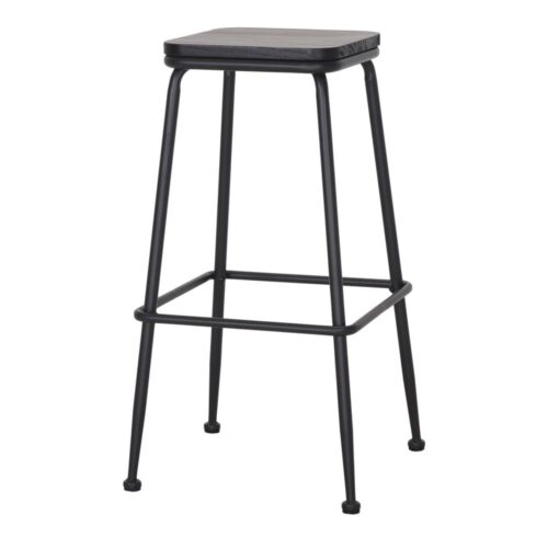 BAYARTI HIGH STOOL made of steel and aged wood.1