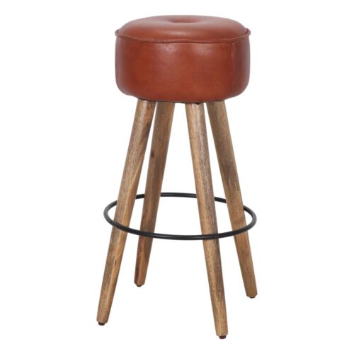 COLT MATT WOODEN HIGH STOOL Industrial Vintage style, 1