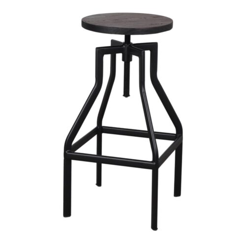 STONER METAL AND WOOD HIGH STOOL
