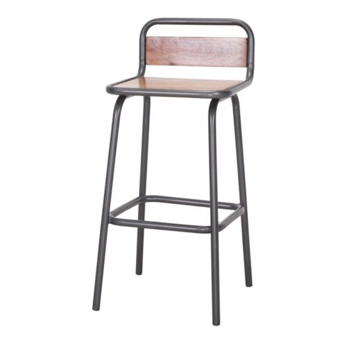 ANKARA METAL AND WOOD HIGH STOOL