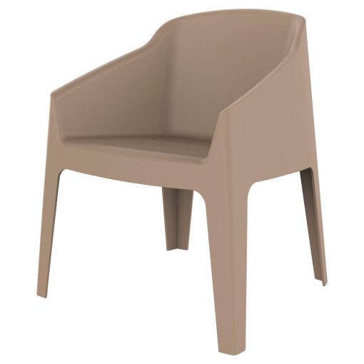 BAKU RECYCLED STACKABLE ARMCHAIR made of polypropylene. Find it on MisterWils. More than 4000sqm of showroom and warehouse.