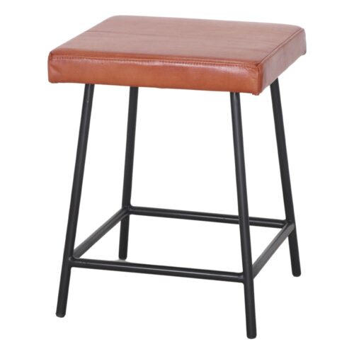 EVOLUTION LEATHER LOW STOOL Industrial style 1