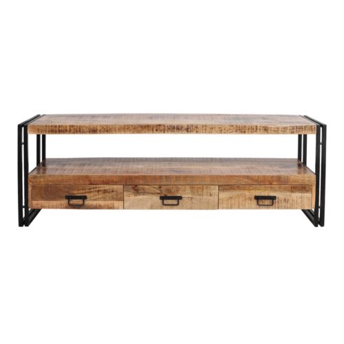 NEPTUNO WOODEN DRESSER Industrial style, made of steel and tropical wood. Find it on MisterWils. More than 4000sqm of showroom and warehouse. 1