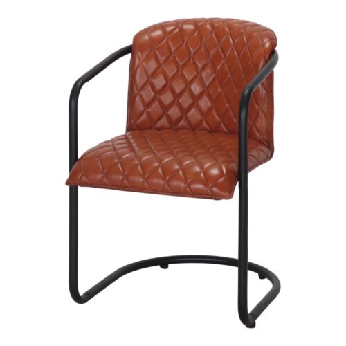 ARTHUR LEATHER CHAIR Industrial decadent style, 1