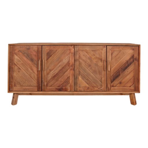 DEEPER Aparador tipo buffet de madera de pino reciclado con 4 puertas. Encuéntralo en MisterWils. Más de 4000m² de exposición y almacén.