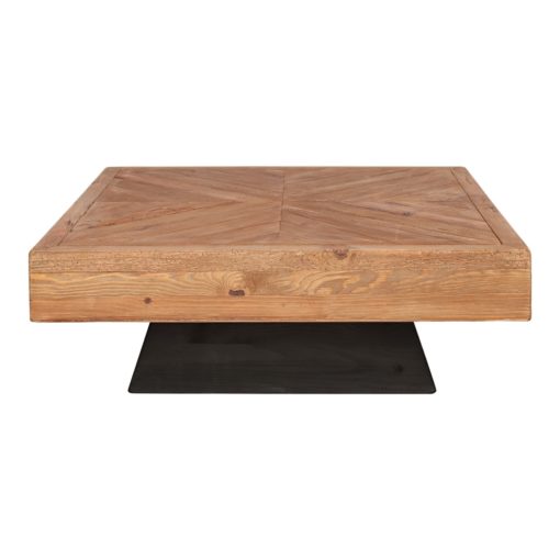 MARIUS Mesa baja cuadrada fabricada en madera de pino reciclado. Encuéntrala en MisterWils. Más de 4000m² de exposición y almacén.