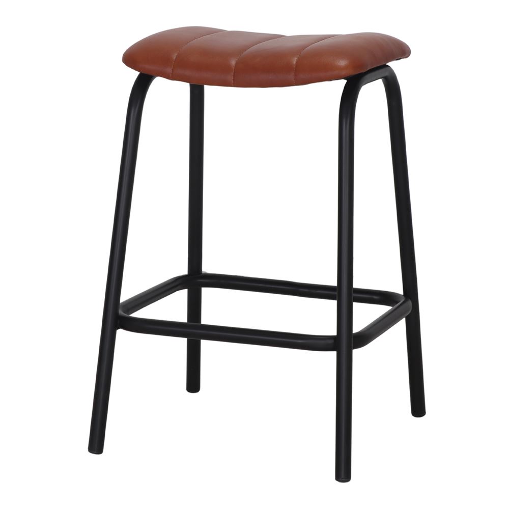 OXLEY MINI STOOL made of steel and leather. 1