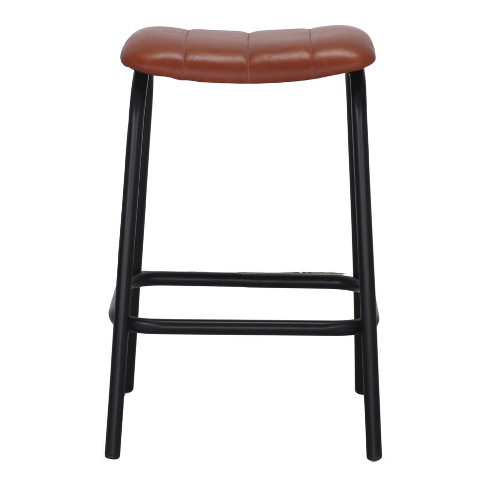 OXLEY MINI STOOL made of steel and leather. 2