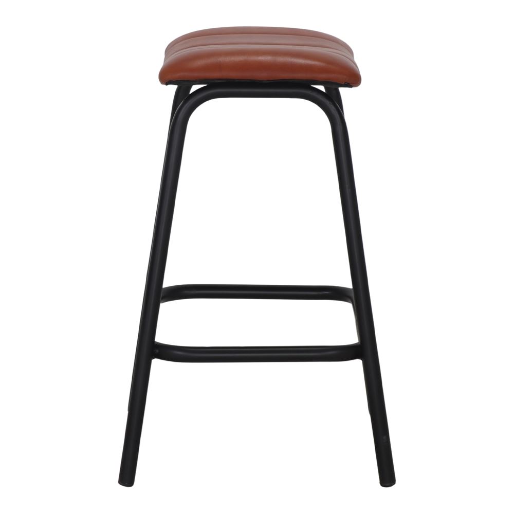 OXLEY MINI STOOL made of steel and leather. 3