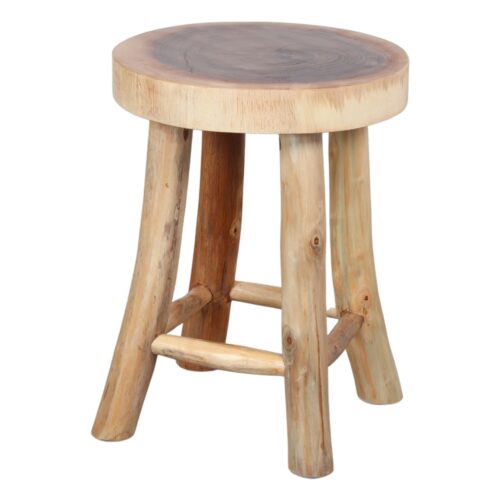 MANAO WOODEN LOW STOOL Rustic style. Find it on MIsterwils. More than de 4000sqm of showroom and warehouse.
