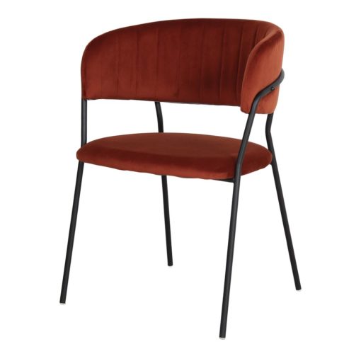 misterwils dames upholstered chair terracotta 1