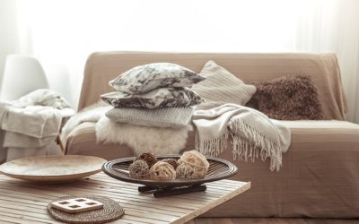 Scandi-boho style for living room decoration