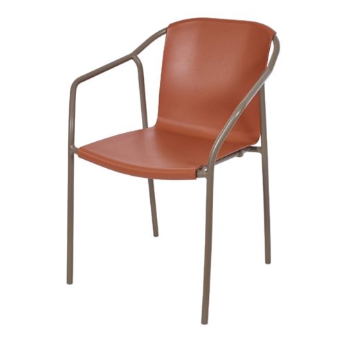 MINNEAPOLIS OUTDOOR CHAIR with arms, Contemporary style. Stackable. 1