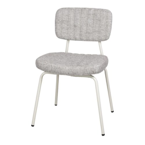 CAROLO UPHOLSTERED CHAIR Industrial style. Frame made of steel with black finishing. Seat and backrest upholstered in brown leather. Find it on MisterWils.5