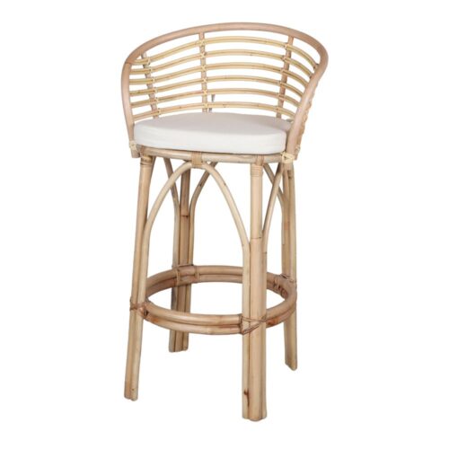 CLUTTER CONFORT BAMBOO AND RATTAN HIGH STOOL Nordic style. Find it on MisterWils. More than 4000sqm of showroom and warehouse. natural 3/4