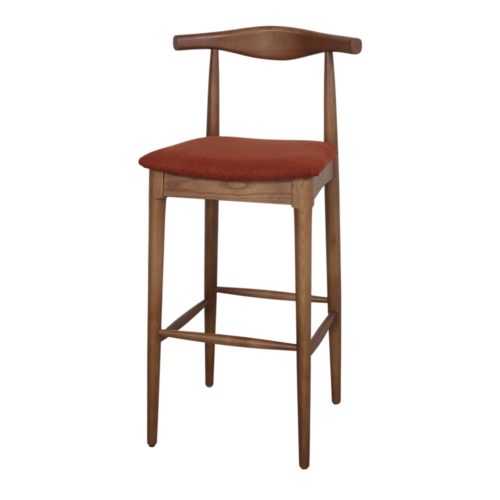 NOGANSEN UPHOLSTERED WOODEN HIGH STOOL