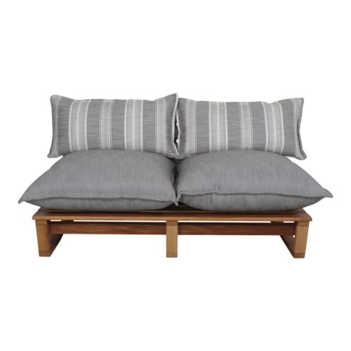 MONDELO WOODEN LOUNGE BENCH WITH CUSHIONS. Find it at MisterWils