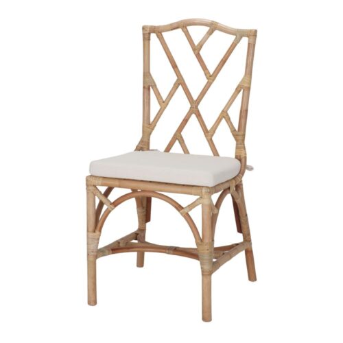 CHIPPENDALE NATURAL RATTAN CHAIR 1