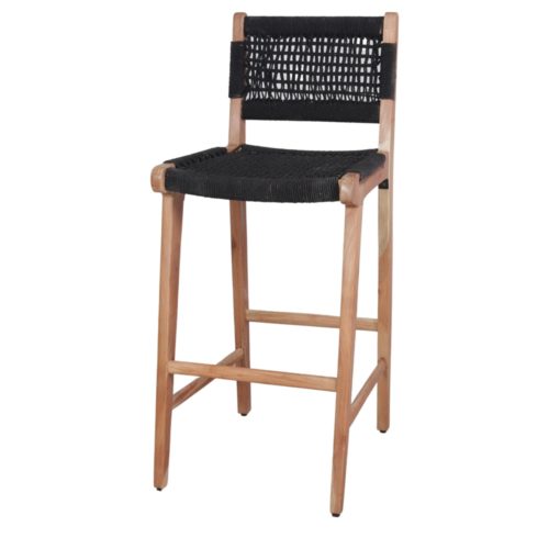 PATSY WOOD AND CORD HIGH STOOL Rustic style, made of natural cord and tropical wood. Find it on MisterWils. More than 4000sqm of showroom and warehouse.1