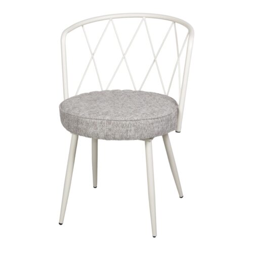 BARELO METAL AND LEATHER CHAIR Vintage style, made of steel with leather seat. Find it on MisterWils. More than 4000m² of showroom and warehouse.5