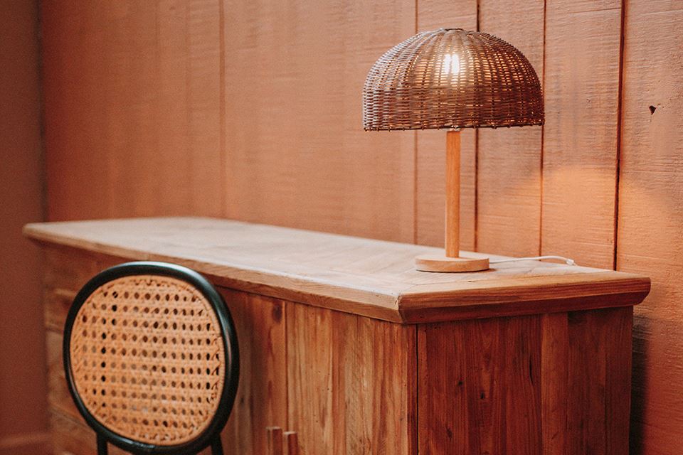 Natural and modern bedroom lamps