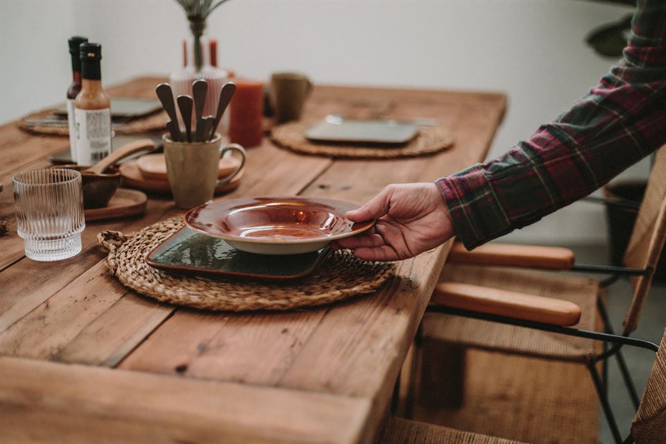 Rustic wooden furniture and tables