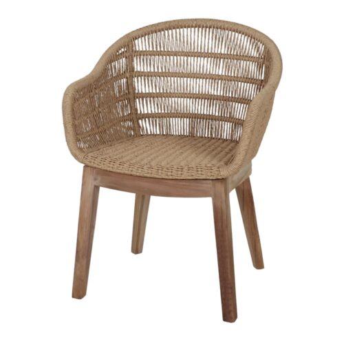 IMBILI WOODEN AND CORD CHAIR Mediterranean style. 1