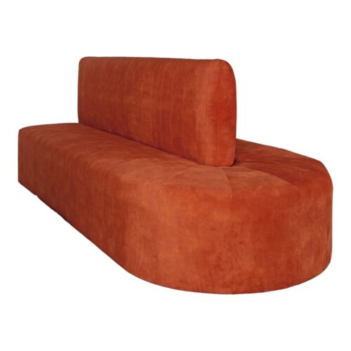 SAILING UPHOLSTERED DOUBLE BENCH Mid Century style. 3/4