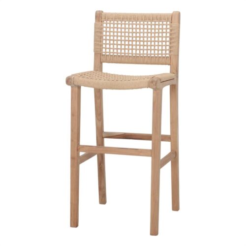 MOVERN WOOD AND CORD HIGH STOOL Rustic style 1