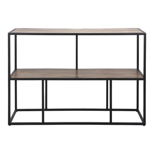 SEGUIN WOOD AND METAL SHELF, Industrial style. 1