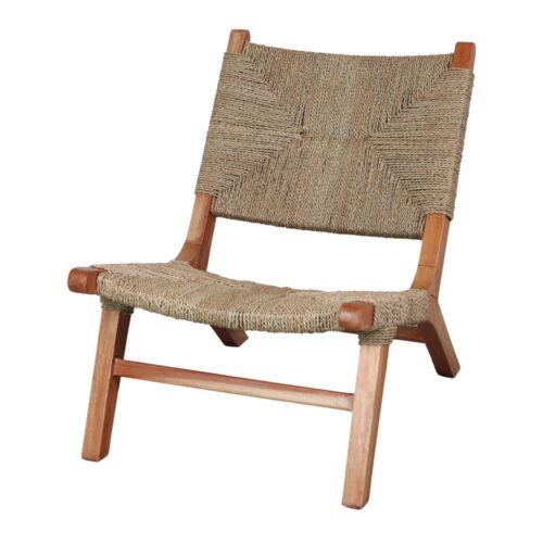 NIRVANA SEAGRASS ARMCHAIR, Mediterranean style. 3/4