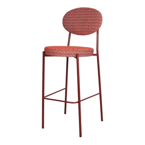 AMERY PRASLIN UPHOLSTERED HIGH STOOL terracotta 1