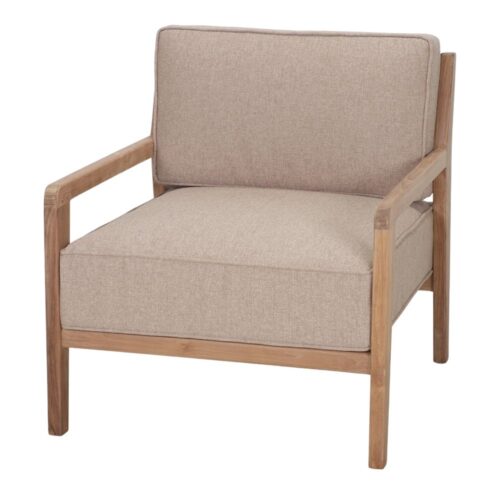 SWAM WOODEN ARMCHAIR WITH CUSHIONS Nordic style, 1