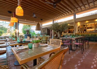 covered terrace at Hermanos Guadalupe restaurant