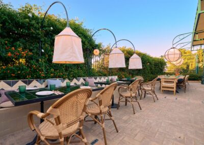 Outdoor synthetic rattan chairs