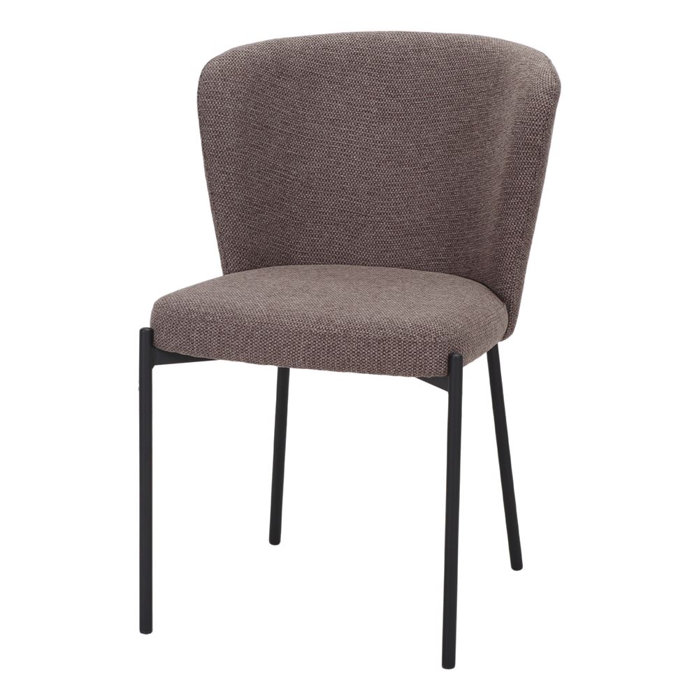 upholstered chair brown ussac 3/4 view