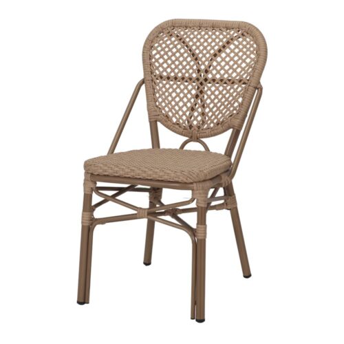 DELAUREN SYNTHETIC RATTAN CHAIR Bistró style. 1