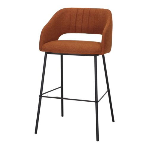RIVOLI UPHOLSTERED HIGH STOOL apricot 1
