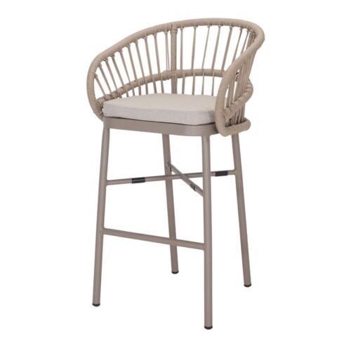 KLEBER MINI CORD HIGH STOOL Mediterranean style. 1