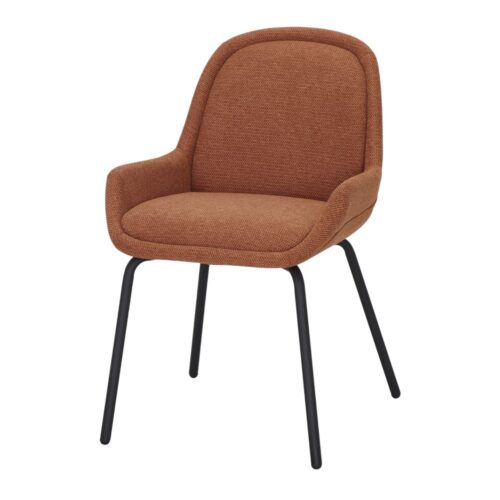 OLEMA UPHOLSTERED CHAIR Contemporary style. pumpkin 1