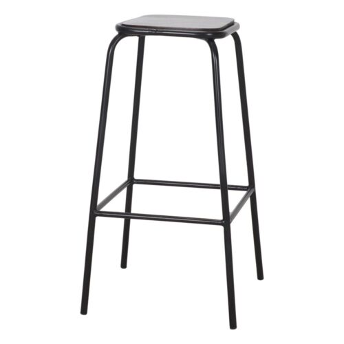 AYARIZ HIGH STOOL made of steel and aged wood. 1
